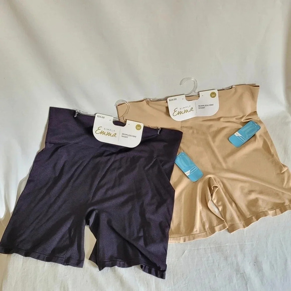 2 Pack Simply Emma Plus High Waist Thigh Shaper Beige & Black‎ NWT - Picture 5 of 8